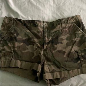 Camo shorts with pockets
